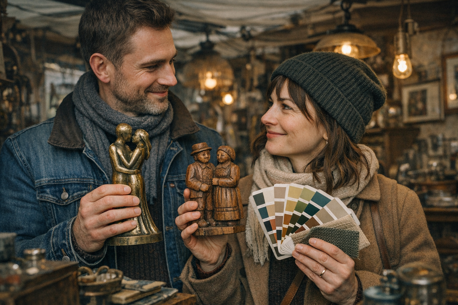 Symbolische liefdesbeelden voor koppels